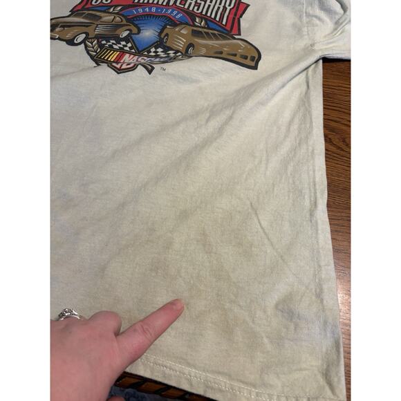 Vintage 1998 NASCAR 50th Anniversary Tultex T Shirt Sz Large Auto Racing - Picture 5 of 8